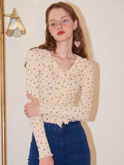 Ruffle Crop Cardigan_ 4 Colors