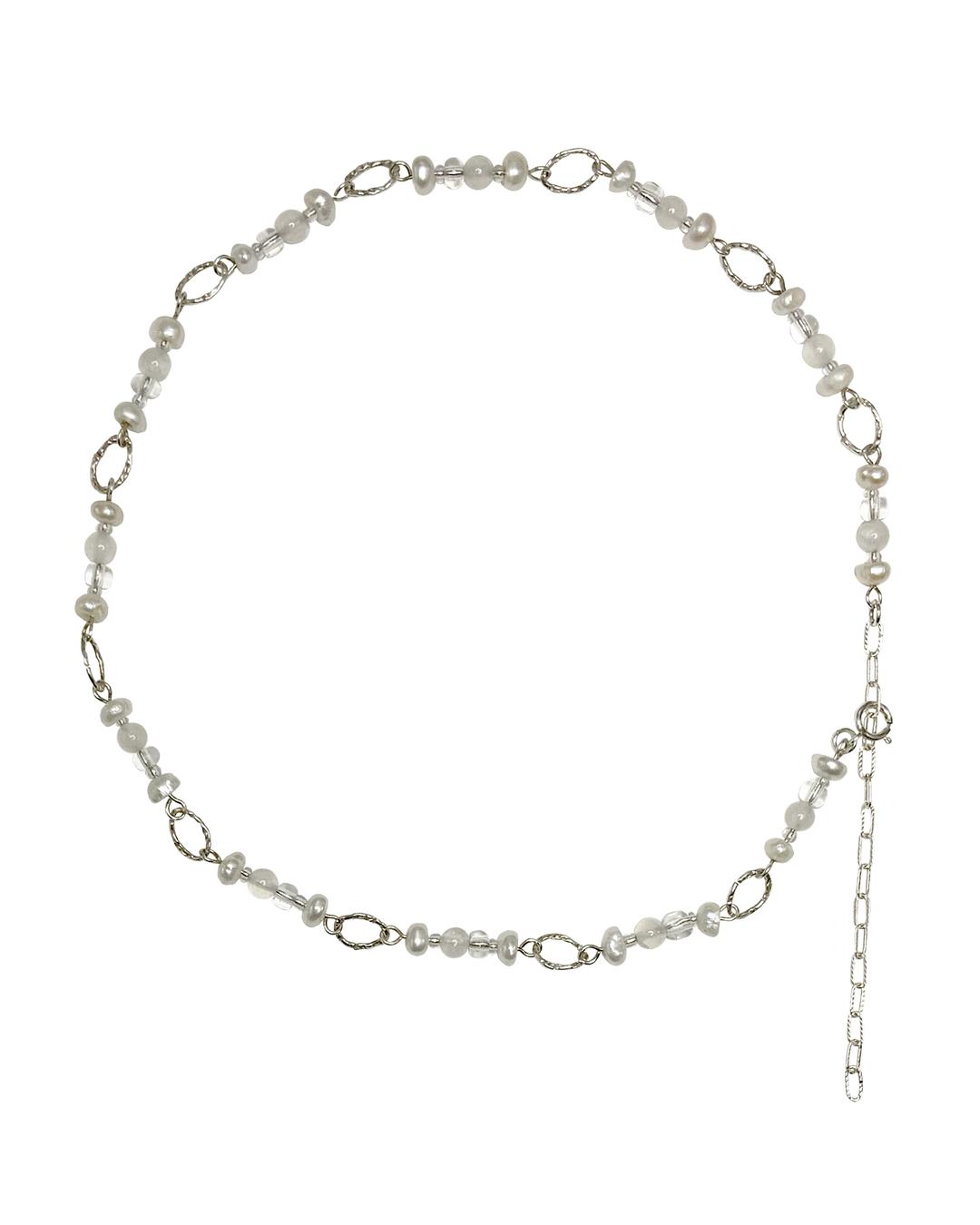 [ Silver925 ] Pearl beads choker necklace
