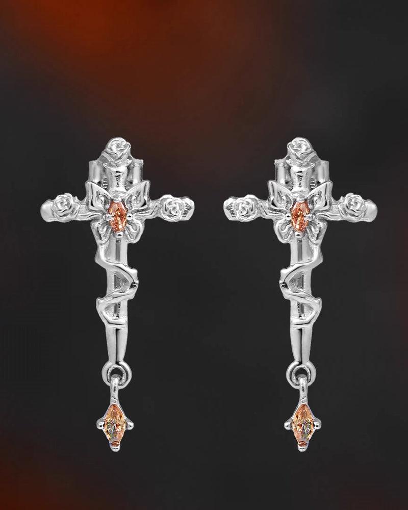 Rebirth of Desolation Cross Earrings