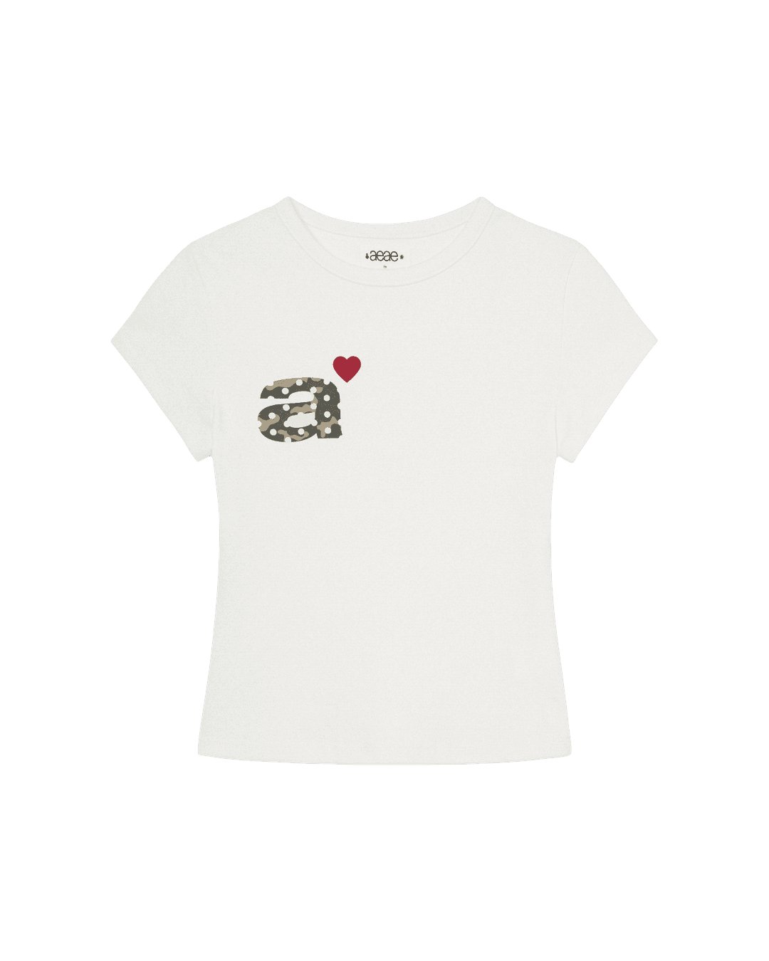 DOT SMALL LETTER TEE [WHITE/CAMO]