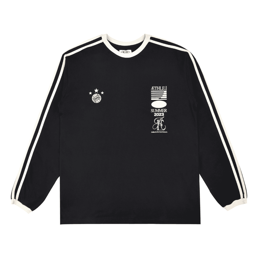 ATHLETE STRIPE L/S [BLACK]