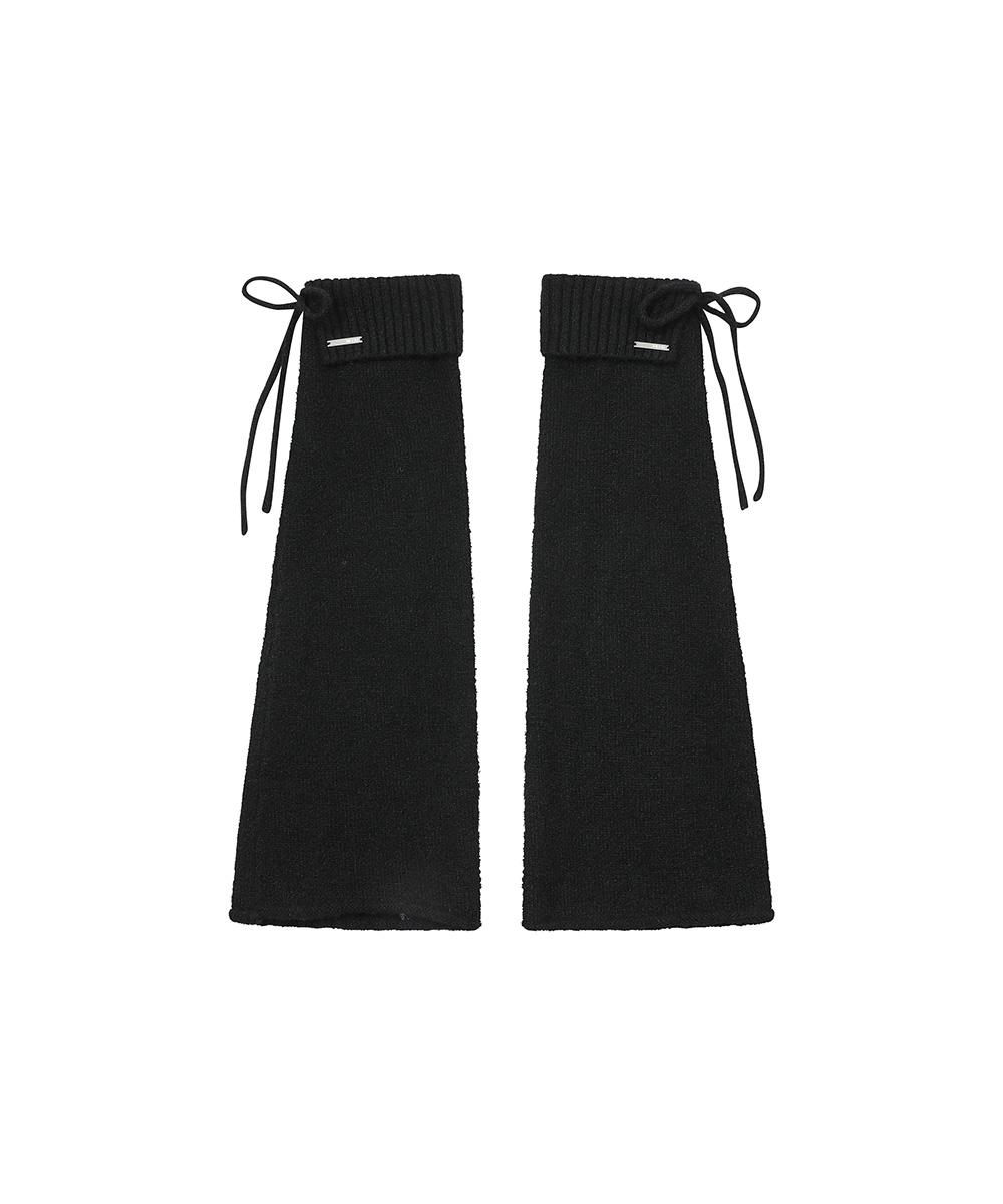 Drawstring leg warmer BLACK