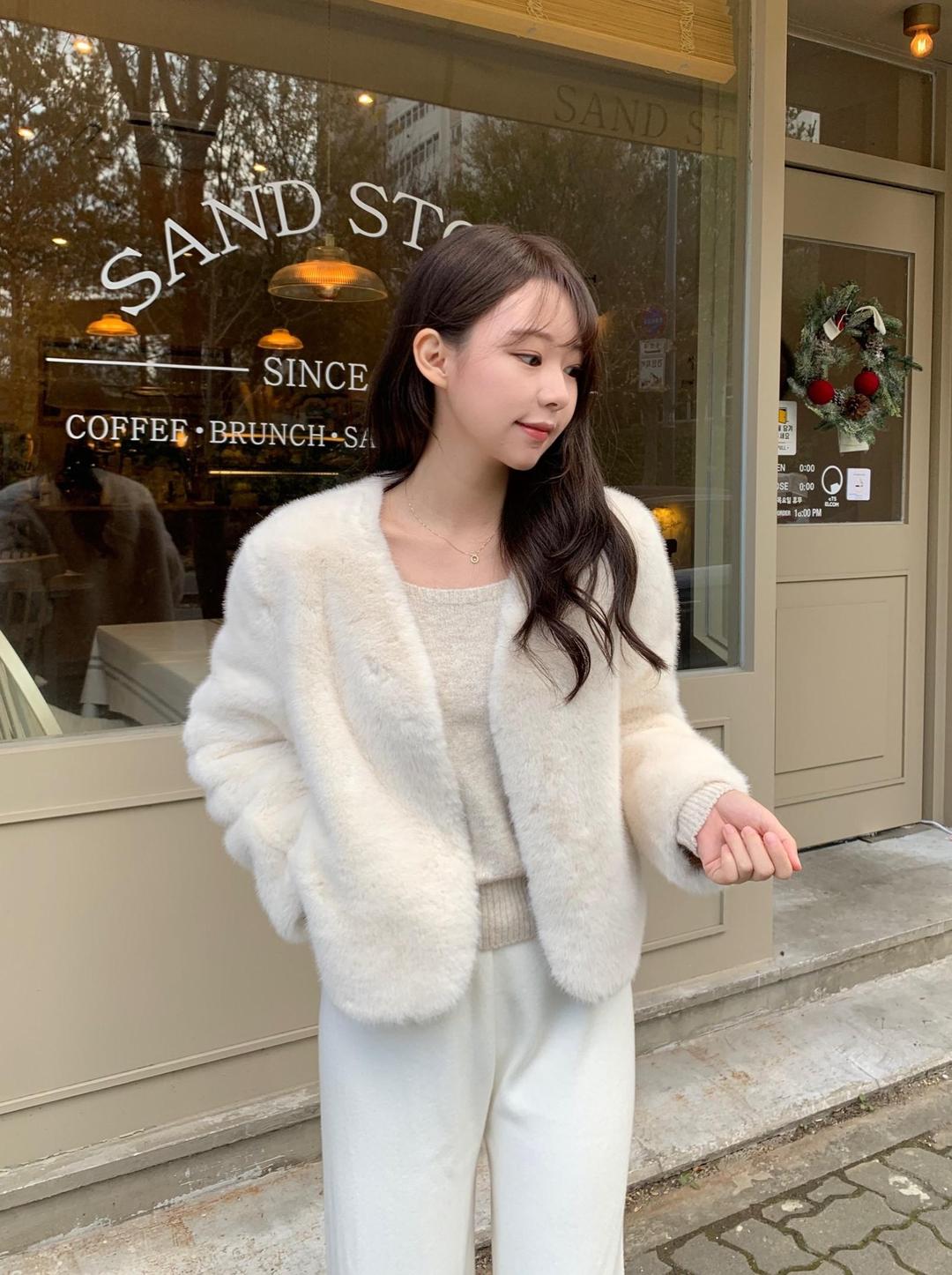 가치윤 페이크퍼 무스탕 자켓 수입의류 퍼무스탕 점퍼