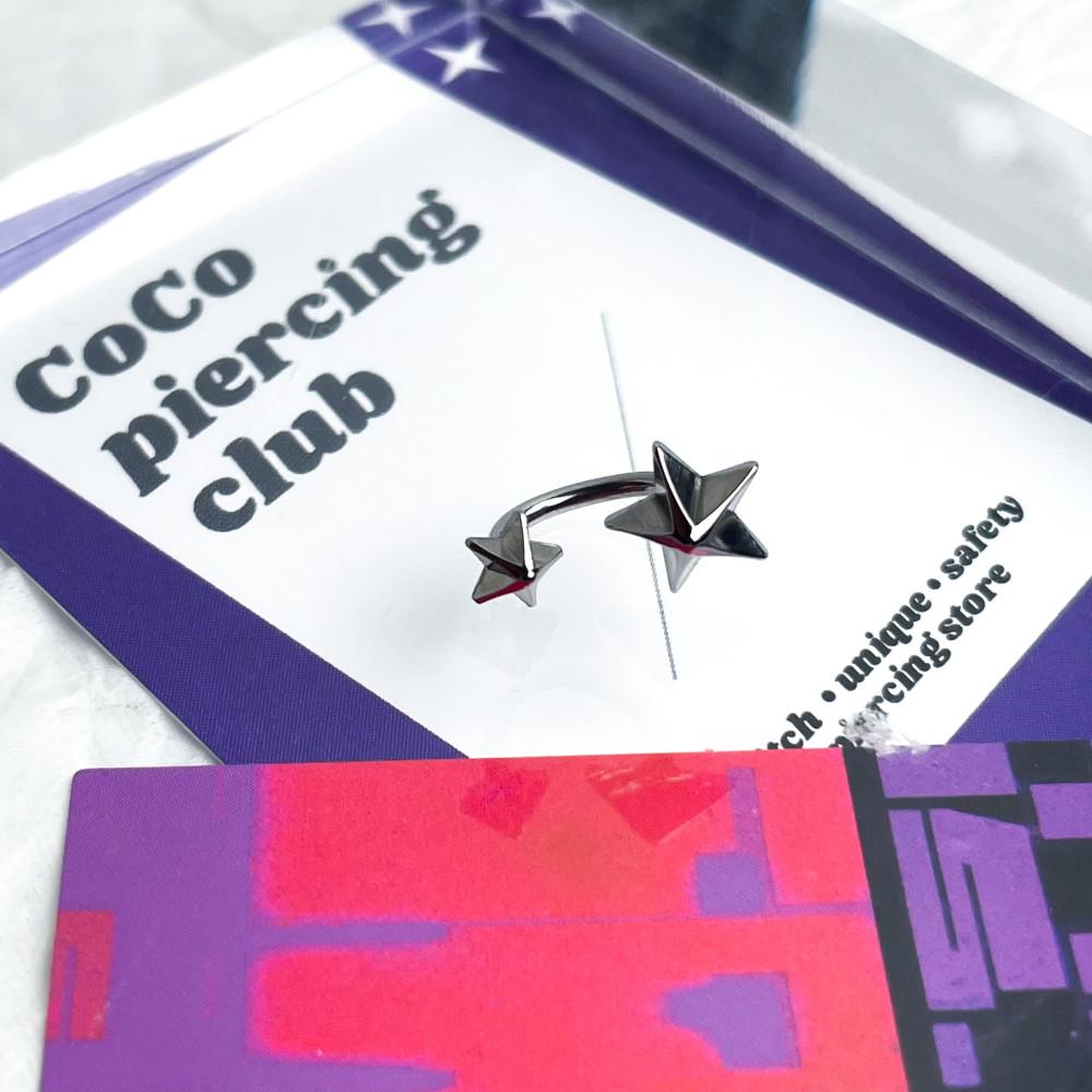 [all surgical steel]  two star D 투볼링