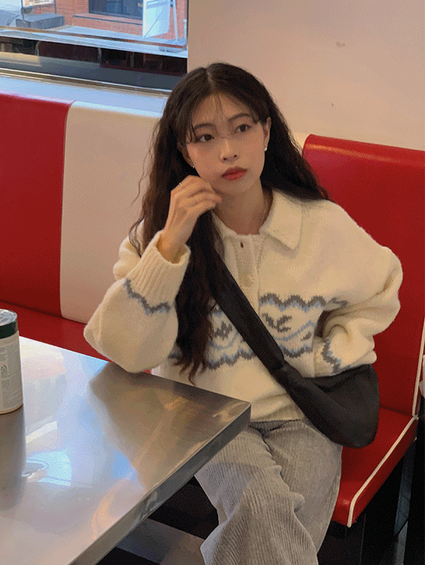 러빈 카라 knit - 2color