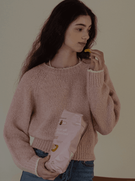 Alpaca coloring knit top(Pink)