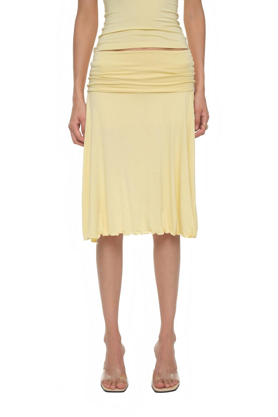SLIT MIDI SKIRT PANTS (BUTTER)