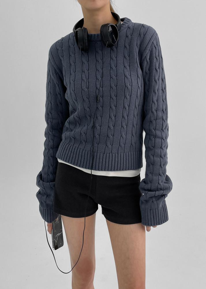 [MADE] 소이 코튼 케이블 니트 (2TYPE)