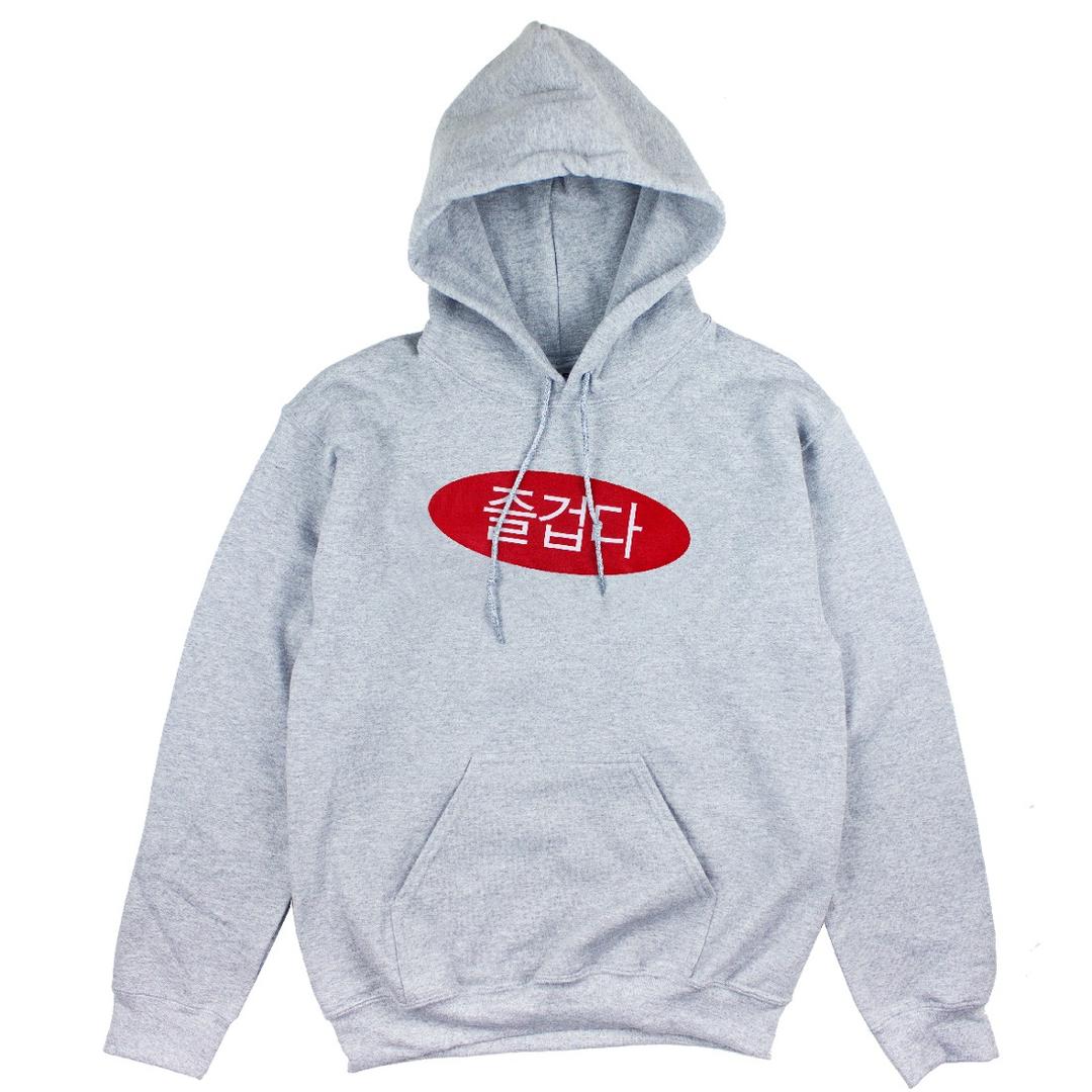 즐겁다 hoodie (grey)