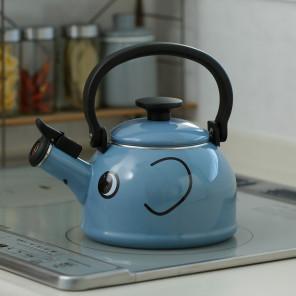 후지호로 법랑 인덕션 휘슬주전자 1.6L 동물 캐릭터 캠핑