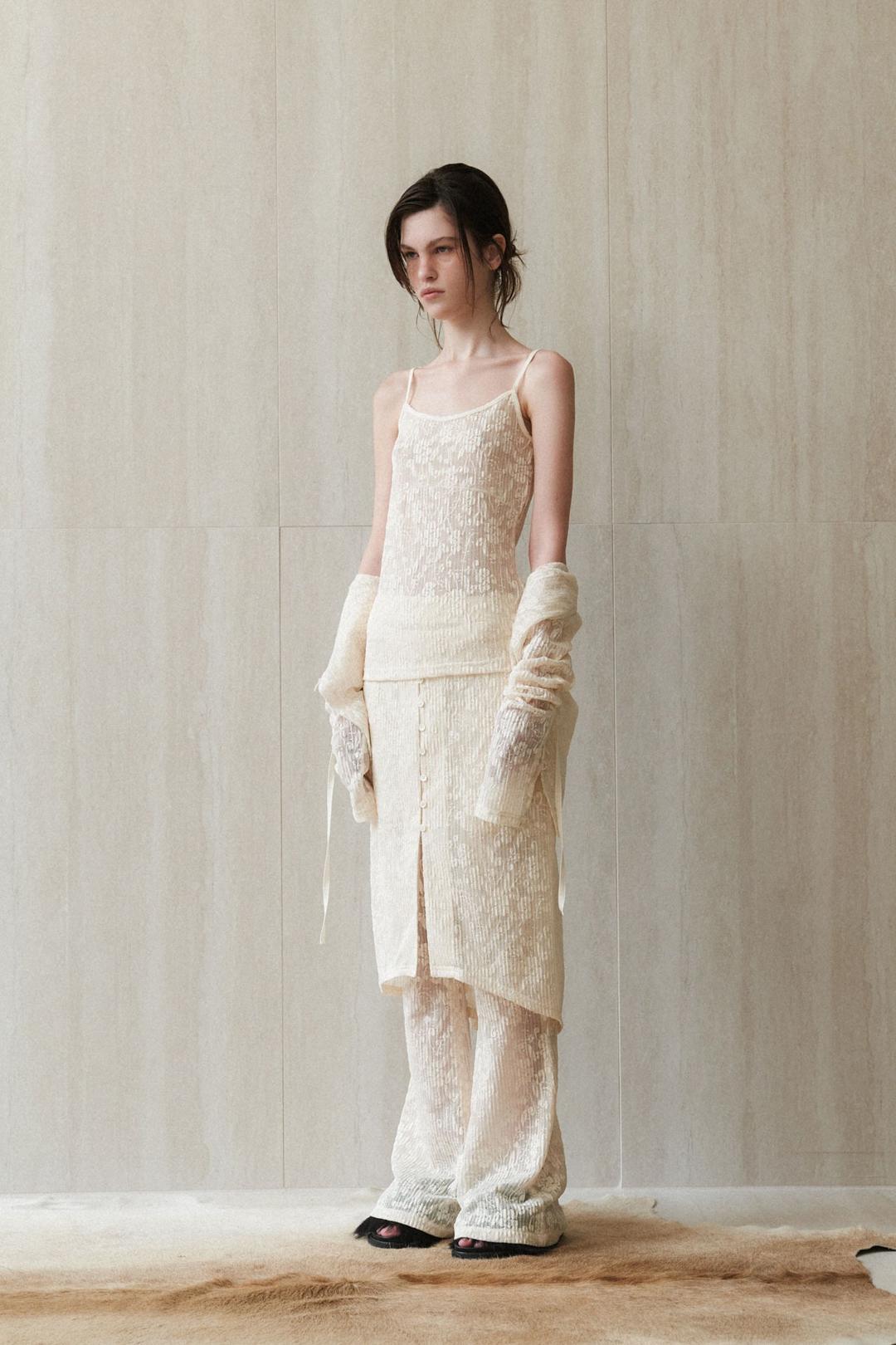 [4/28 예약배송] [2ND] FLOWER JERSEY TIGHTS - IVORY