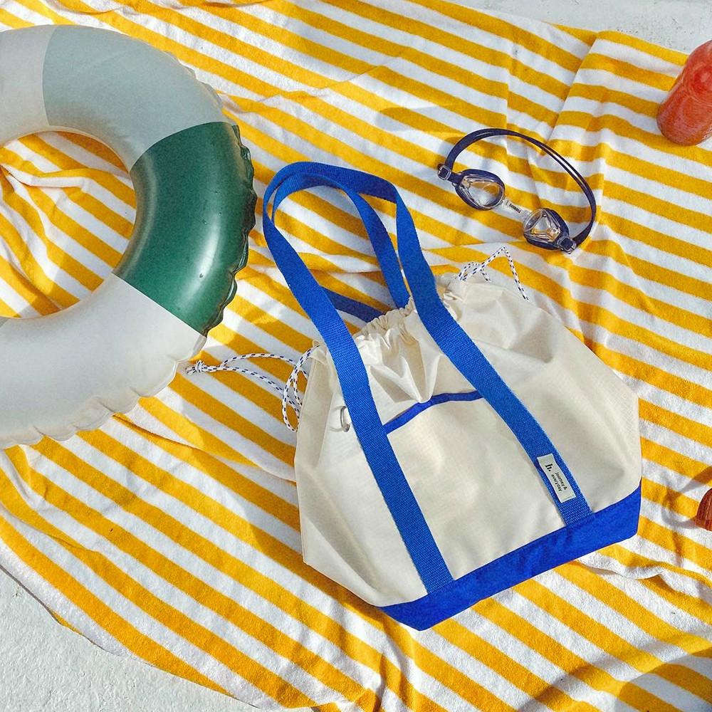 2 in 1 멀티 숄더백 (10가지색상) 망사백 포함, 스윔백 수영가방 비치백