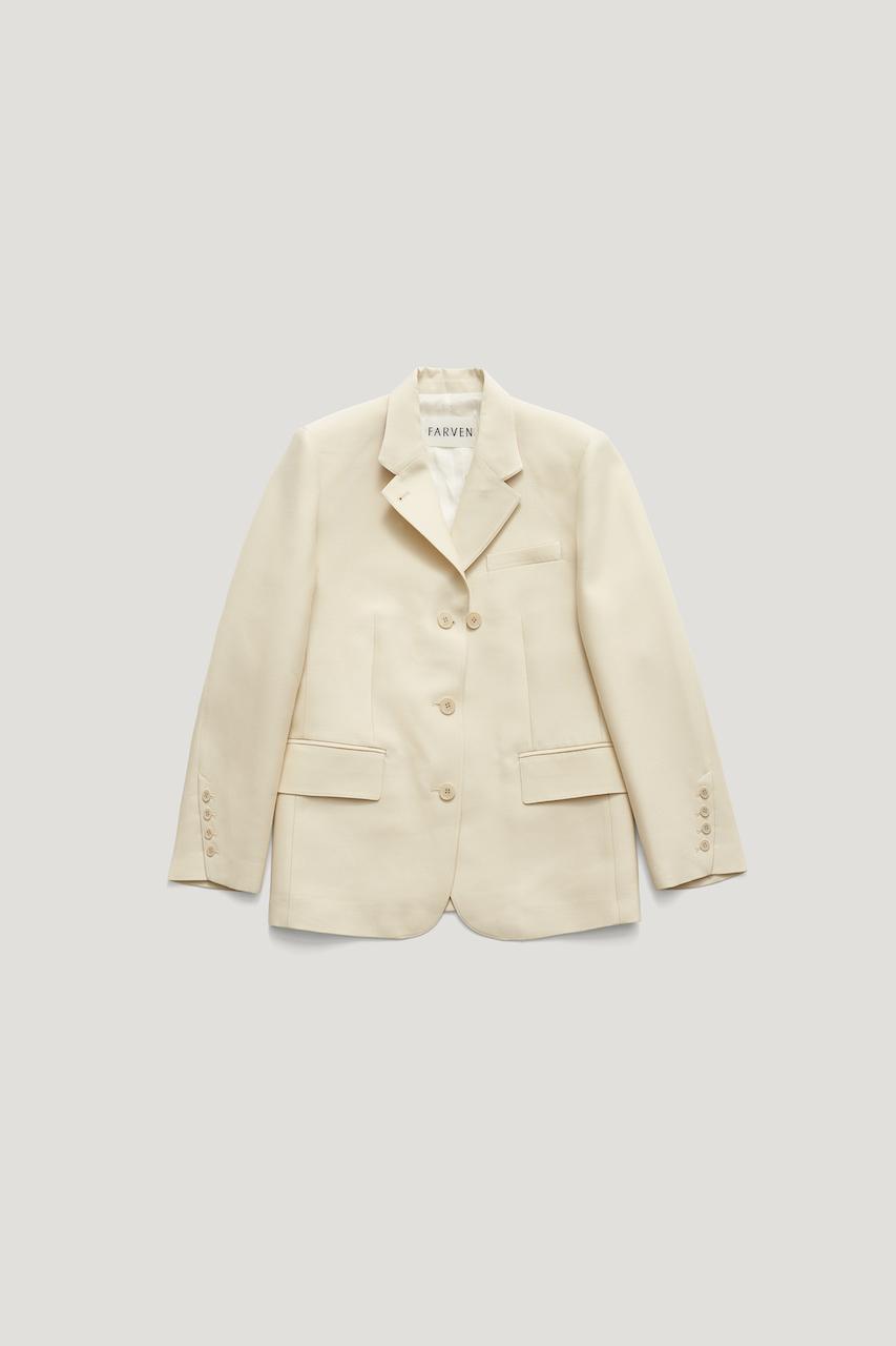 WOOL SILK JACKET_CREAM IVORY /  ₩372,000
