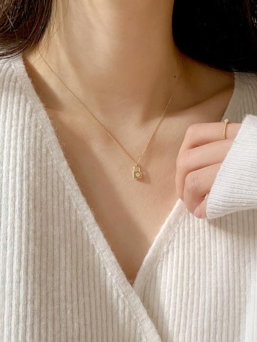 14k 마인드 락 목걸이