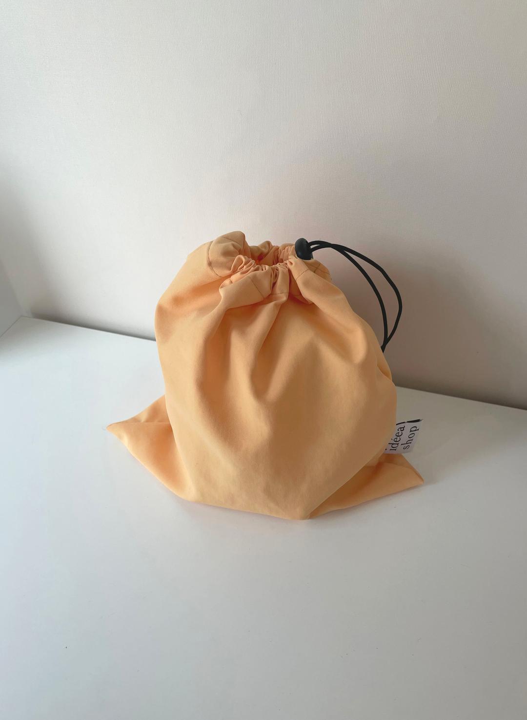 recycle string pouch / apricot