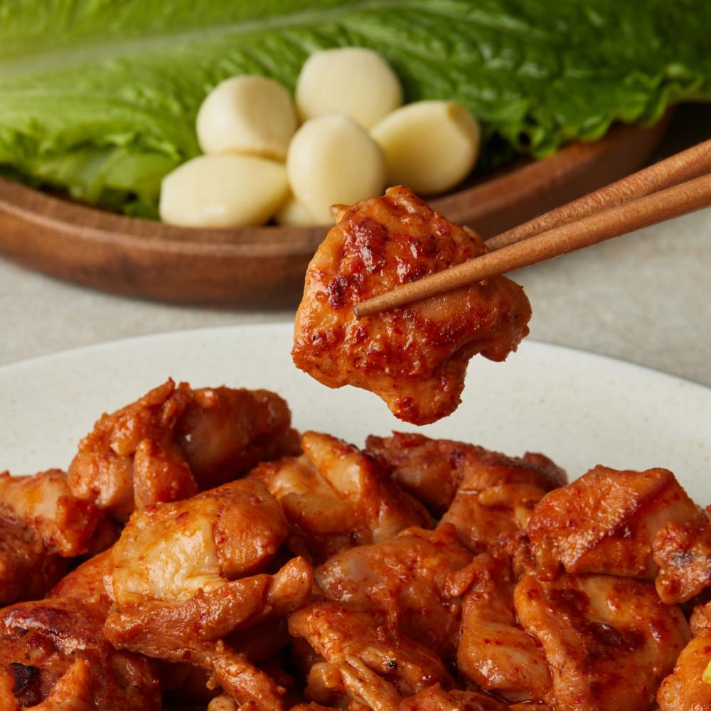 [본사직영] 자연누리 매콤달콤 촉촉한 닭다리살 닭갈비 300g (100%천연재료)