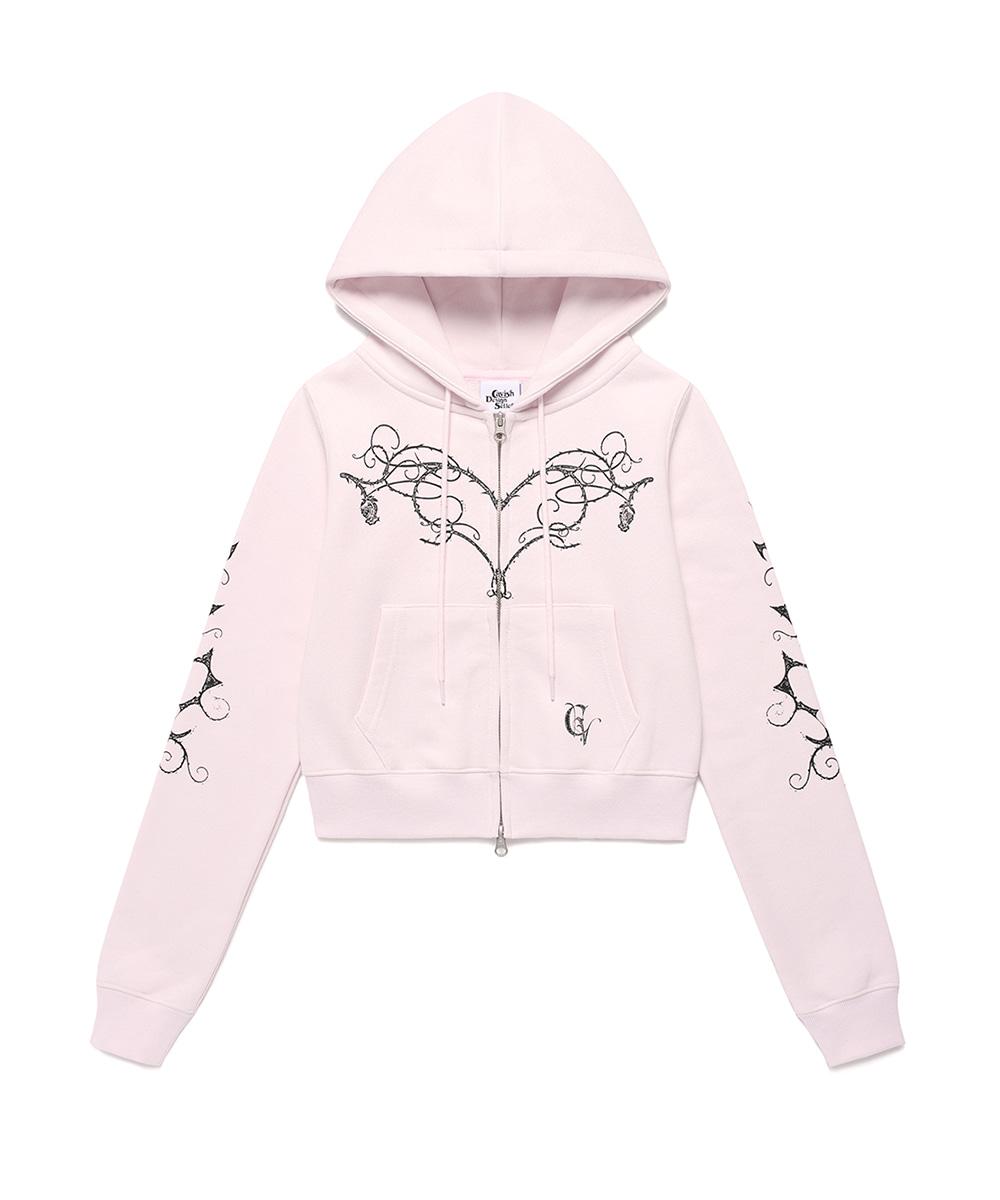 W STEM ZIP UP HOODIE[PINK]
