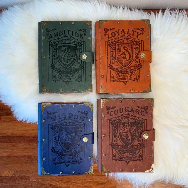 🧙해리포터키링증정🧙해리포터 다이어리 하드 커버 가죽 노트 수첩 굿즈 기숙사 호그와투 빈티지 다이어리 꾸미기 다꾸 일기장 날짜형 만년형 6공 고급