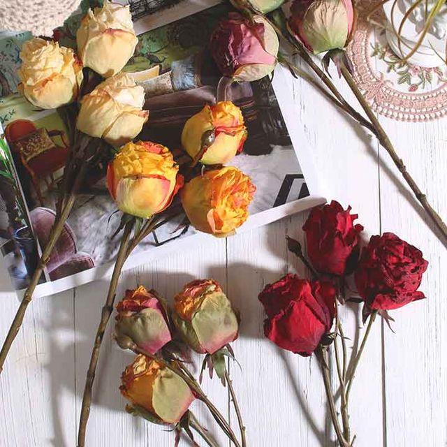 빈티지 말린장미 조화 가지(5color)