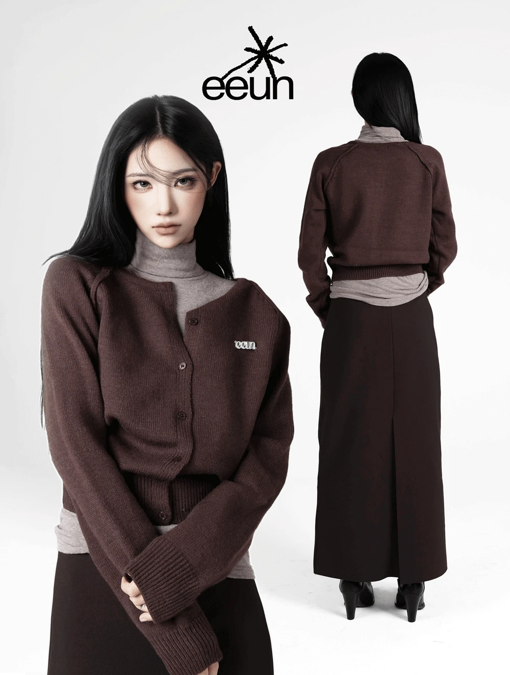 [ EEUN BASIC ] Softy U-neck cut cardigan