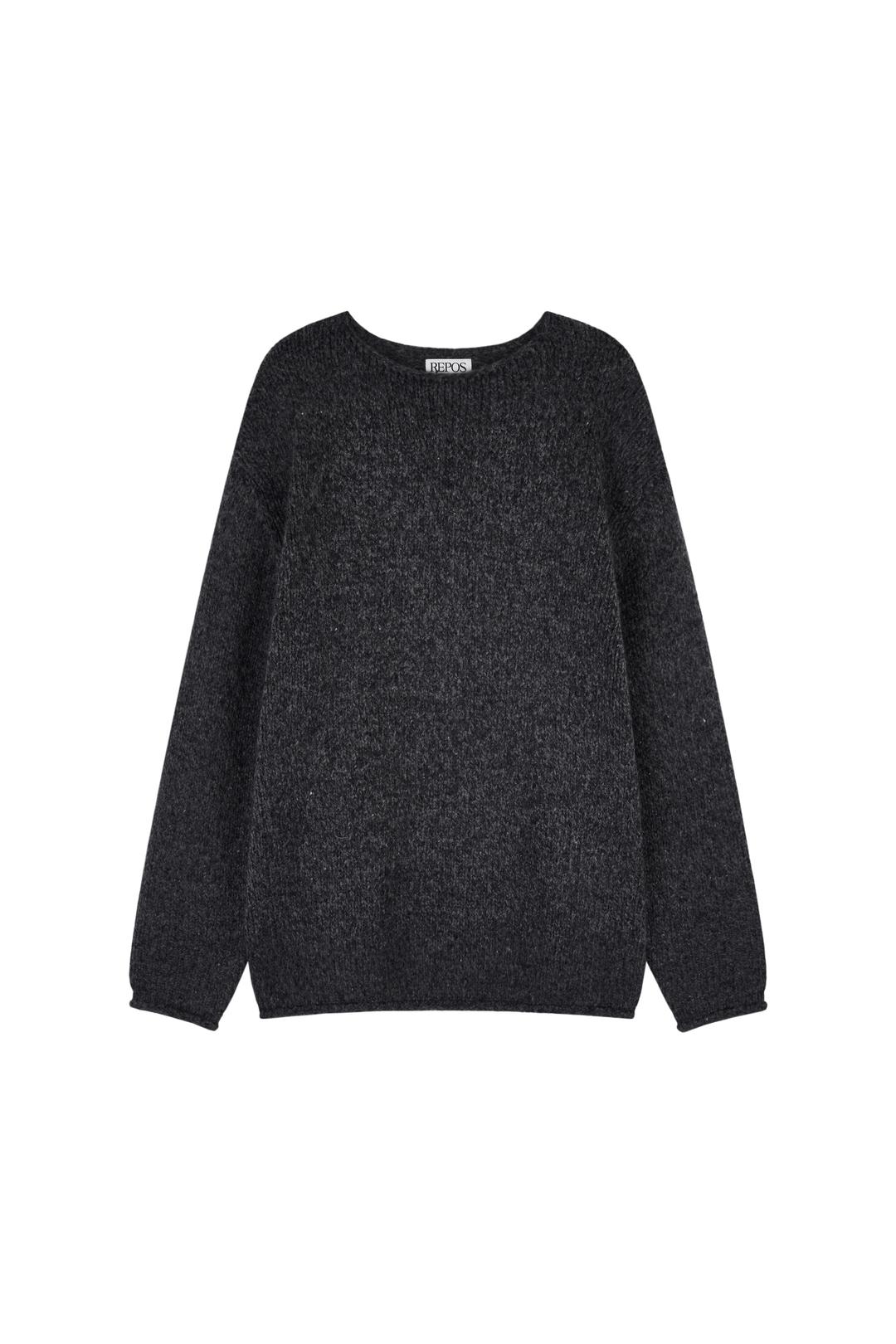 MOHAIR CREW NECK KINT (CHARCOAL)