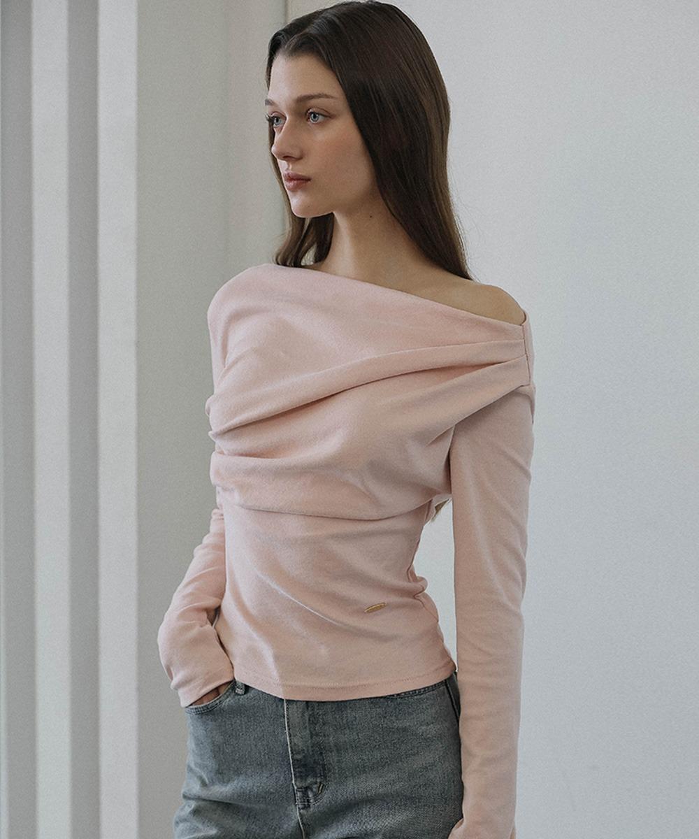 드헤베 One Off-shoulder Sleeve [Pink]