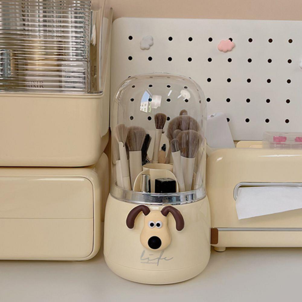 그로밋 브러쉬꽂이 회전 메이크업 수납통 홀더 화장품 정리함
