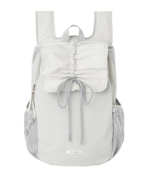 나일론 셔링 리본 백팩 [GREY]