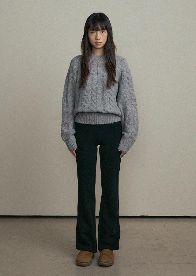 Angelnumber555 AN5 bootscut folded pants - 위시버킷