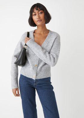 골드 버튼 가디건