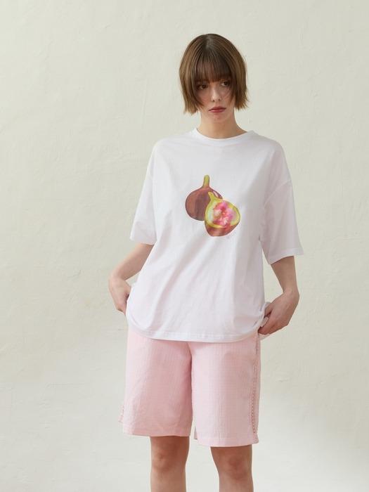 Fig Hand Drawing T-shirt_White