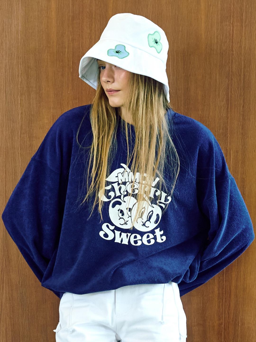 POPPY BUCKET HAT/WHITE