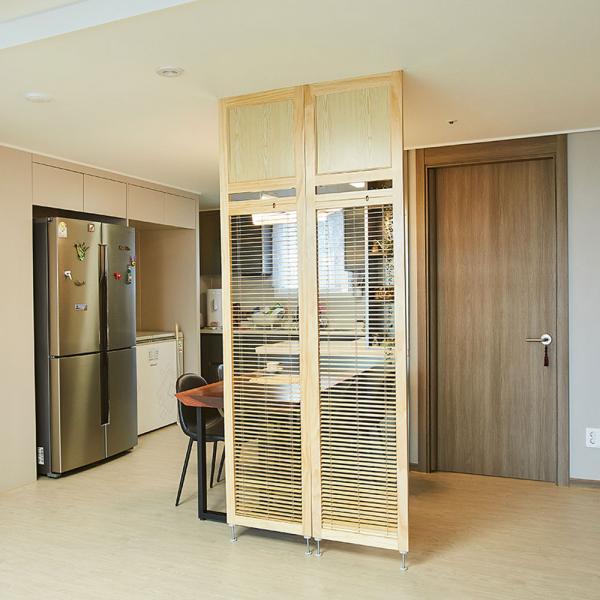 블라인드 원목 인테리어 가벽 파티션 3color