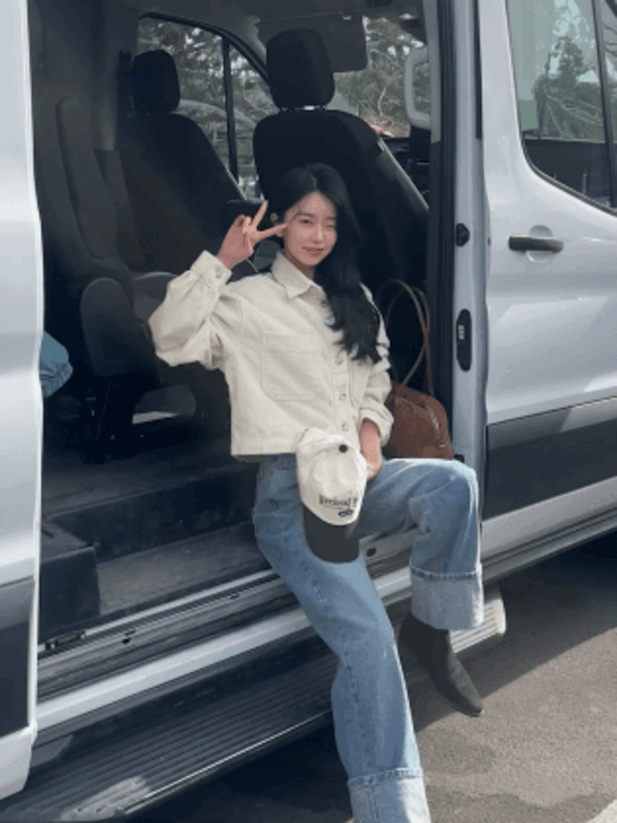 코듀로이 크롭 셔츠