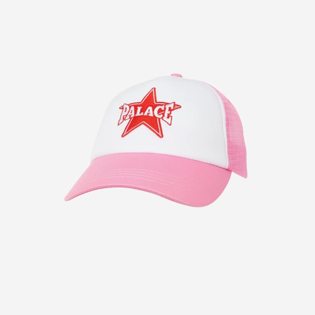 Palace Star Logo Trucker Cap Pink - 22SS