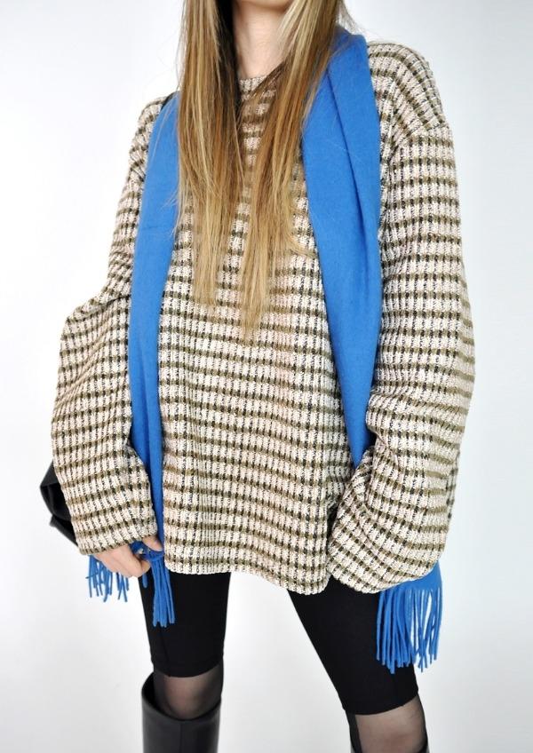 heavy stripe over knit (3color)