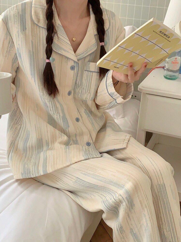 (핼리누빔파자마세트) 여자잠옷세트 겨울잠옷 수면 순면 홈웨어