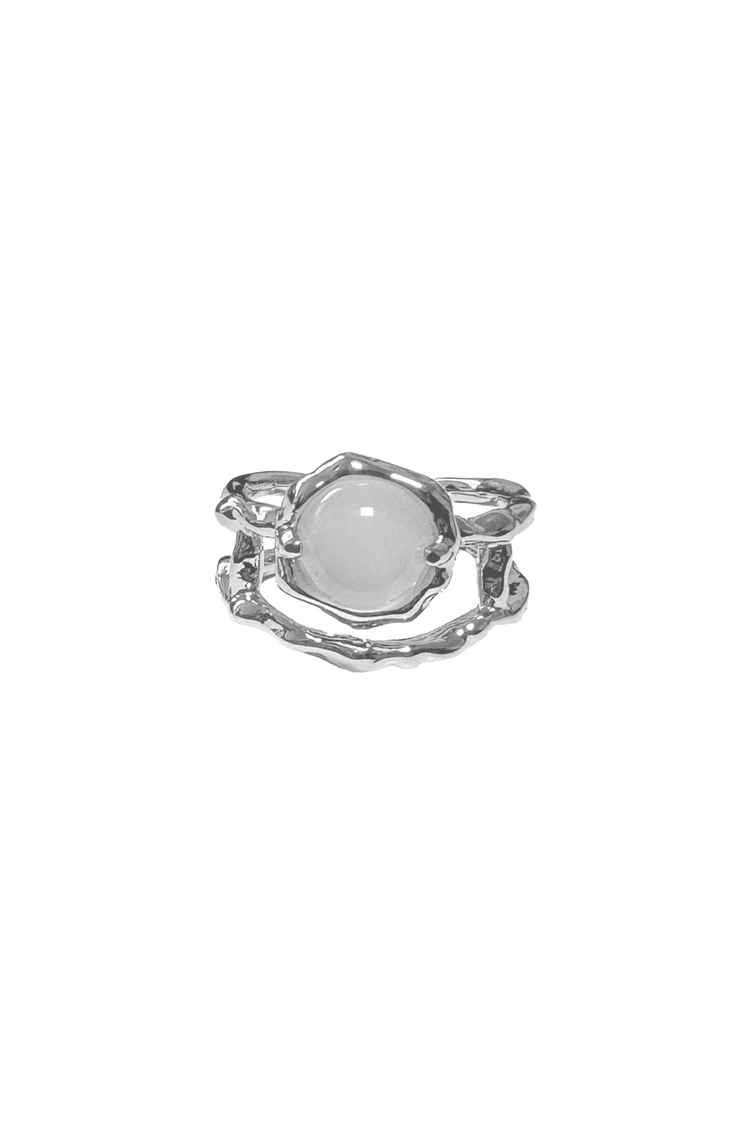 모어나더 Circle Stone Oriental Open Ring