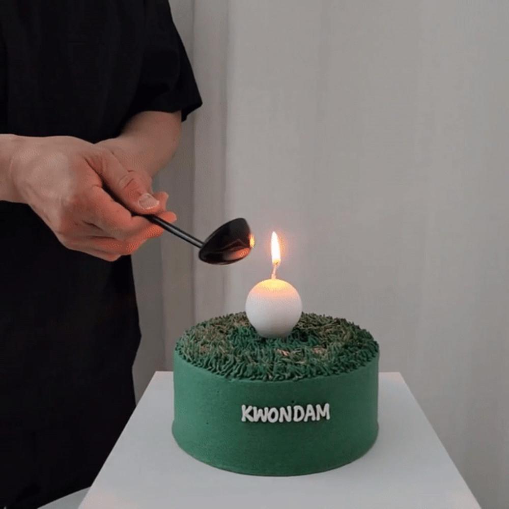 골프공초 캔들 3개+골프채 케이크 생일초 파티초