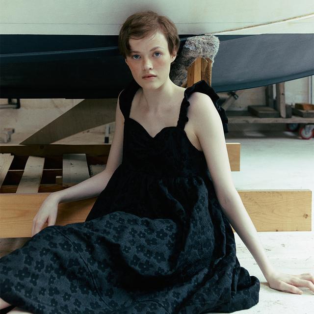 Pehrt(페르트) 🎀Exclusive🎀 Usagi Knit Dress(Black) - 위시버킷