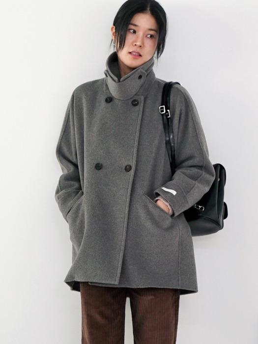 울 돌먼 핸드메이드 하프코트 [2COLORS]