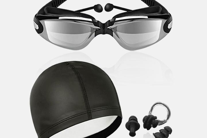 수경 수영모자 귀마개 코마개 수영용품 수영장 3종 세트