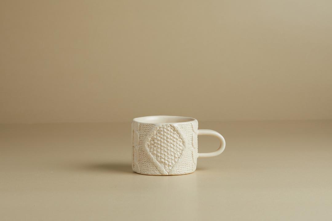 knit Mug 01 _ warm ivory