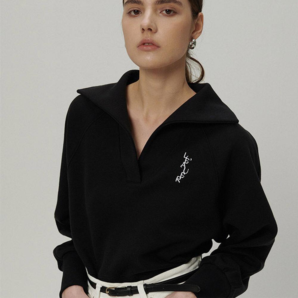 [3차재입고] SHAWL CALLA SWEATSHIRTS [BLACK]