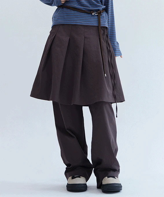 메이플 스트랩 코튼 스커트 팬츠 2color
