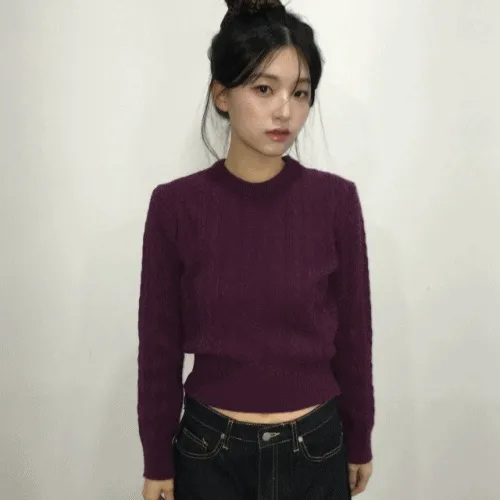 [강추/4컬러] 베이직 꽈배기 니트
