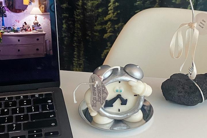 키치 미드센추리 시계 오브제캔들