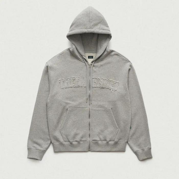 Oversized Forde Sweat Zip-Up Hoodie Jacket_Grey