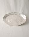 Silver flower lace plate(L)