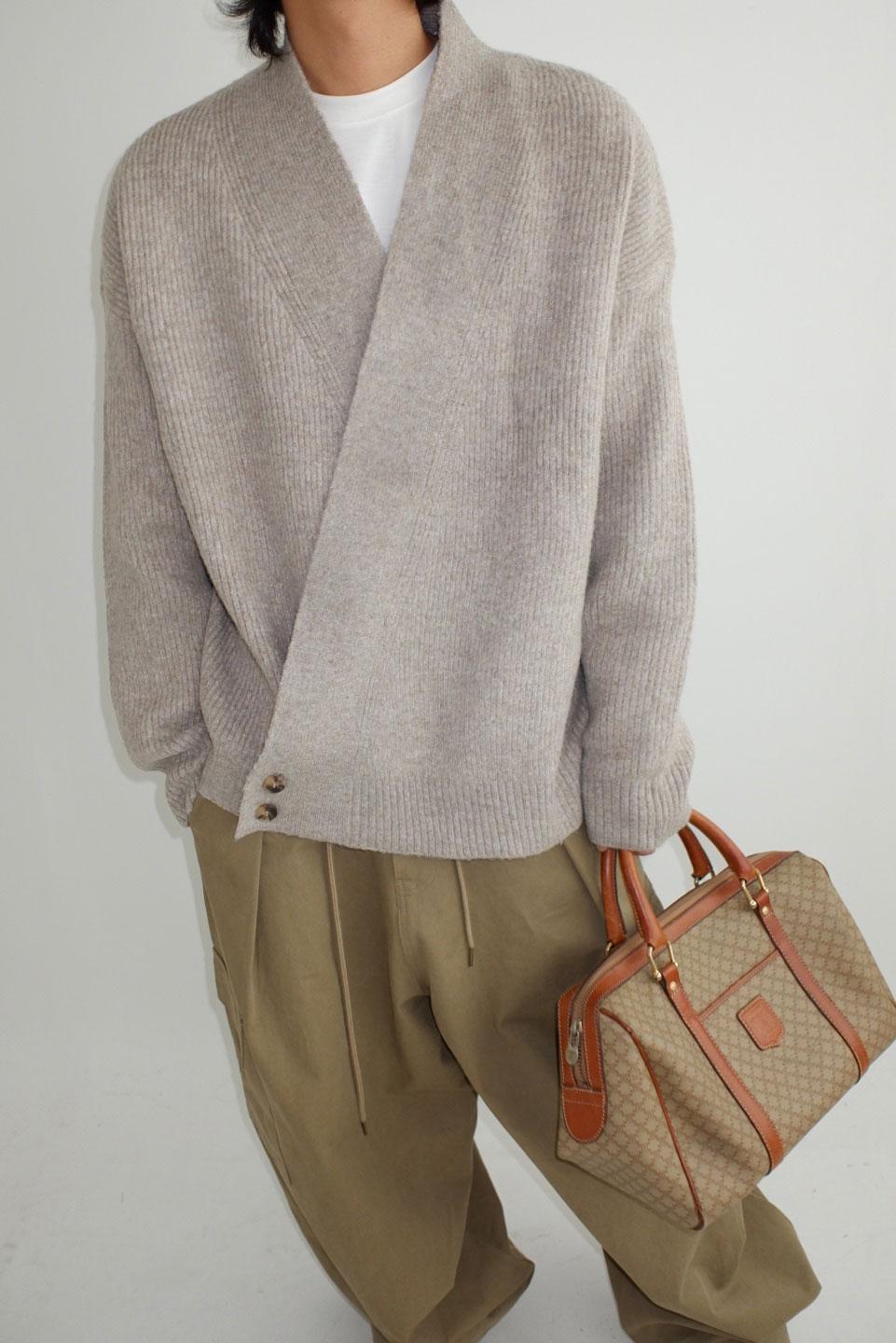two button wrap cardigan